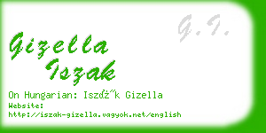 gizella iszak business card